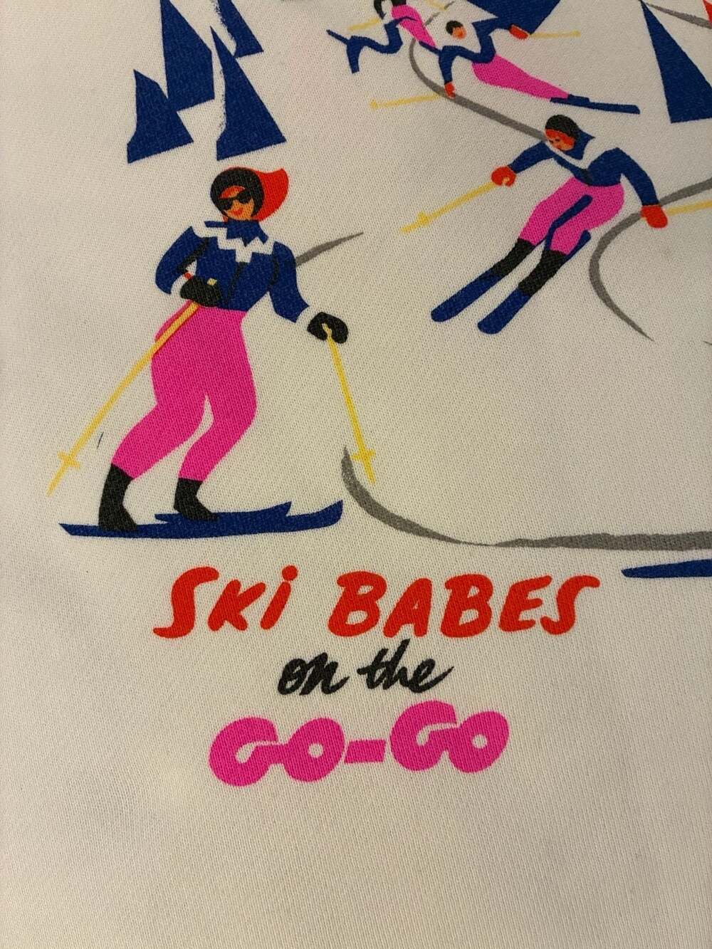 J.Crew x Virginie Morgand "Ski Babes on the Go-Go" Graphic Sweatshirt, Size M